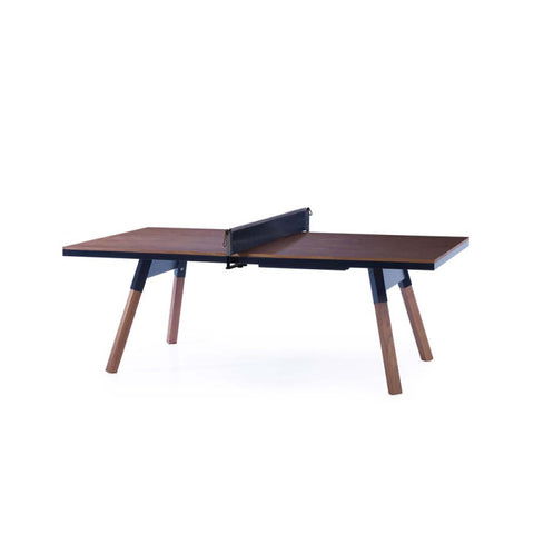 RS Barcelona - 220 You & Me Ping-Pong Table / Dinning Table - Walnut Wood & Black - Playoffside.com