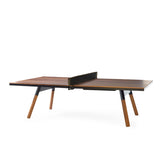 You & Me Ping-Pong Table Tournament Size / Office / Dinning Table - Walnut Wood & Black - RS Barcelona - Playoffside.com
