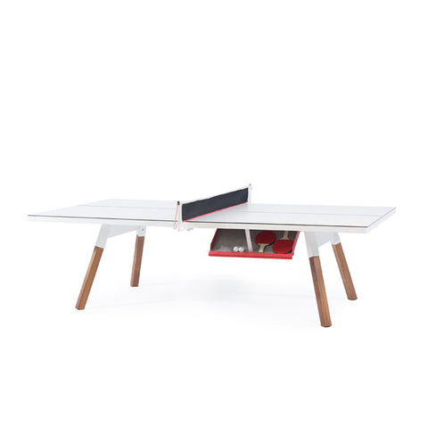 RS Barcelona - You & Me Ping-Pong Table Tournament Size / Office / Dinning Table - Oak Wood & Black - Playoffside.com