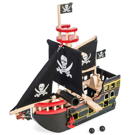 Le Toy Van - Barbarossa Wooden Pirate Ship Suitable for Children from 3 years - Default Title - Playoffside.com