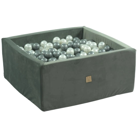 Velvet Square Ball Pool 90 cm Diameter Available in 3 Colours - Soft Grey - Misioo - Playoffside.com
