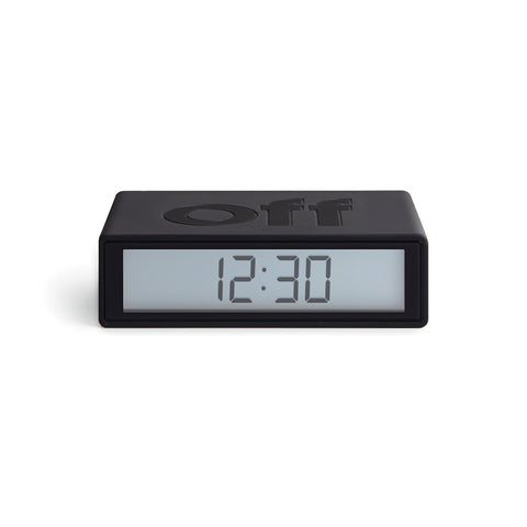 Lexon - Flip+ Travel Clock and Alarm Available in 4 colours - Glossy Gun - Playoffside.com