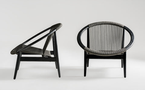 Frida Lounge Chair Available in 2 Styles - Black stained teak - Vincent Sheppard - Playoffside.com