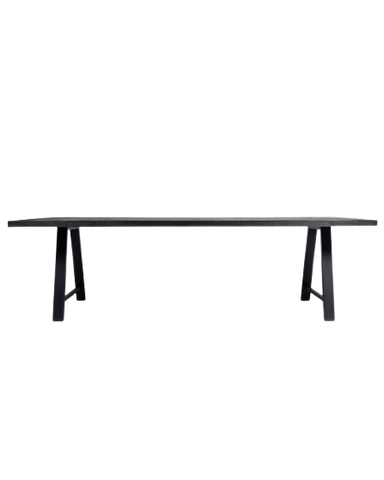 Achille Dining Table A Base Available in 6 Sizes & 2 Colors - Black oak varnish / White frame / 300x100 - Vincent Sheppard - Playoffside.com