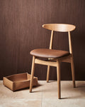 Teo Dining Chair Available in 2 Colors - Beech/ Black faux - Vincent Sheppard - Playoffside.com