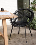 Roxy Rattan Dining Chair Available in 2 Colors - Black - Vincent Sheppard - Playoffside.com